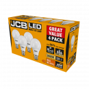 JCB LED GLS B22 (BC) 806lm 8.5W 3,000K (Warm White), Box of 4