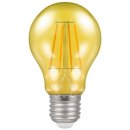 Crompton 4.5w 240v ES E27 LED Filament Harlequin GLS Bulb Yellow 13803