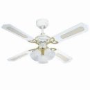 Westinghouse 78324 Princess Trio 42" White with Polished Brass Finish Ceiling Fan With Lights