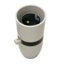 Jeani Lamp Holder A50M Switched BC Bayonet Bulb Cap 10mm Entry White Plastic