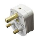 Jeani JPT5A 5 Amp White Round Pin Plug Top