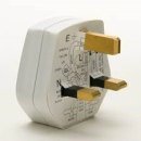 Jeani JPT13A/3A 13A - 3A Fused White 3 Pin Plug Top BS 1363