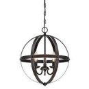 Westinghouse Stella Mira Pendant Fitting Three-Light Indoor Chandelier Oil Rubbed Bronze Finish with Highlights 63418