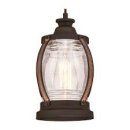 Westinghouse Canyon Indoor Pendant Fitting Oil Rubbed Bronze Finish with Barnwood Accents Clear Seeded Glass 63617