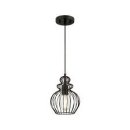 Westinghouse Pendant Fitting Matte Black Finish Cage Shade 61034