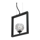 Westinghouse Zoa LED Indoor Pendant Fitting Matte Brushed Gun Metal Finish with Crystal Glass 63674