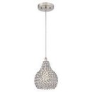 Pendant Fitting Brushed Nickel Finish Crystal Jewel Finish 61037