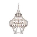 Westinghouse Shannon Indoor Pendant Fitting Brushed Nickel Finish with Crystal Prism Cage Shade 63630