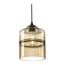 Pendant Fitting Matte Black Finish Ash Glass 63667