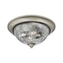 Westinghouse Basset Dark Pewter Finish with Smoke Grey Hammered Glass Flush Mount Ceiling Light 63267