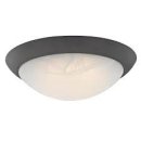 Westinghouse Oil Rubbed Bronze Finish White Alabaster Glass Flush Mount 15W LED Ceiling Light 63089