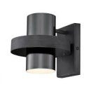 Westinghouse Evita One-Light Indoor Wall Fixture Distressed Aluminium Finish with Gun Metal Shade 63691