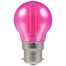 Crompton 4.5w 240v BC B22 LED Filament Harlequin Round Ball Pink Bulb 13872