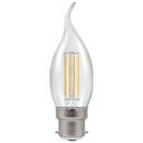 Crompton 5W (40w) 240v BC B22 2700k Filament LED Bent-Tip Candle Light Bulb