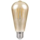 Crompton 5w 240v ES E27 LED ST64 Antique Filament Gold Light Bulb Dimmable