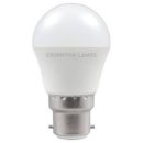 Crompton 5W (40w) 240v BC B22 2700k LED Golfball Thermal Plastic Light Bulb