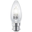 Heathfield 18w BC B22 Clear Halogen Candle Energy Saving Bulb - Pack of 10