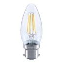 Integral 3.4w 220-240v 470lm LED Candle B22 2700k Warm White Dimmable 330 Degree Beam Clear ILCANDB22DC043