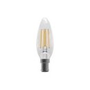 Bell Lighting 4w 240v SBC LED Filament Candle Clear 2700k Dimmable 05306