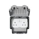 MK Masterseal K56482GRY 13A 2G IP66 Switched Socket Grey