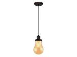 Westinghouse Oil Rubbed Bronze Finish with Amber Teardrop Glass One-Light Indoor Pendant Fitting 63370