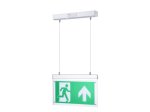 Sylvania Emergency Exit Surface Suspended Sign Manual Test Maintained 3H