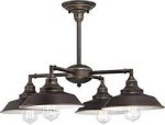 Westinghouse Iron Hill Pendant Fitting Four-Light Indoor Chandelier/Semi-Flush Mount Oil Rubbed Bronze Finish 63433