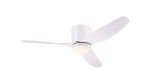 Carla 117cm Indoor Ceiling Fan White Finish White ABS Blades Opal Frosted Glass 72251