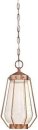 Westinghouse Corina Outdoor Dimmable LED Pendant Fitting Washed Copper Finish with Clear Seeded Glass 63737