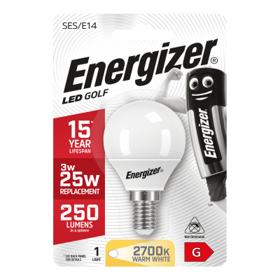 LED Golf E14 (SES) 250lm 3W 2,700K (Warm White), Blister of 1