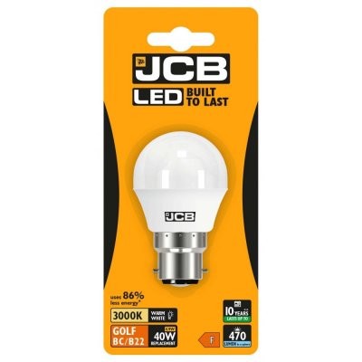 JCB LED Golf B22 (BC) 470lm 4.9W 3,000K (Warm White), Blister of 1