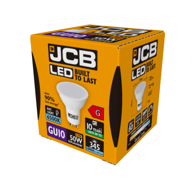 JCB LED GU10 345lm 4.9W 6,500K (Daylight), Box of 1