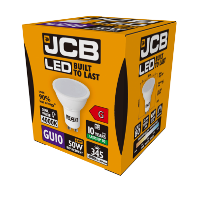 JCB LED GU10 230lm 3W 4,000K (Cool White), Box of 1