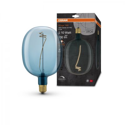 Osram Vintage 1906 Blue Dimmable Ballon 4.5W 1600K E27 ES Decorative Light Bulb