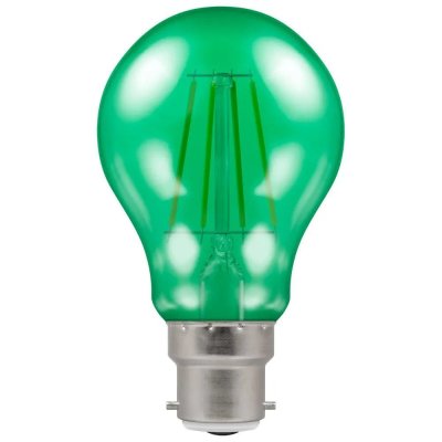 Crompton 4.5w 240v BC B22 LED Filament Harlequin GLS Bulb Green 13674