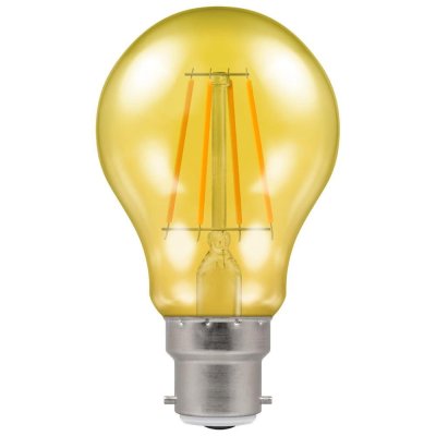 Crompton 4.5w 240v BC B22 LED Filament Harlequin GLS Bulb Yellow 13797