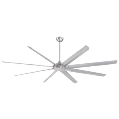 Widespan 254cm Indoor/Outdoor Ceiling Fan Brushed Nickel Finish Aluminium Blades 72249