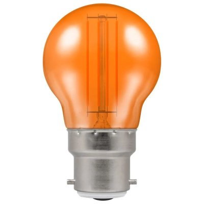 Crompton 4.5w 240v BC B22 LED Filament Harlequin Round Ball Orange Bulb 13858