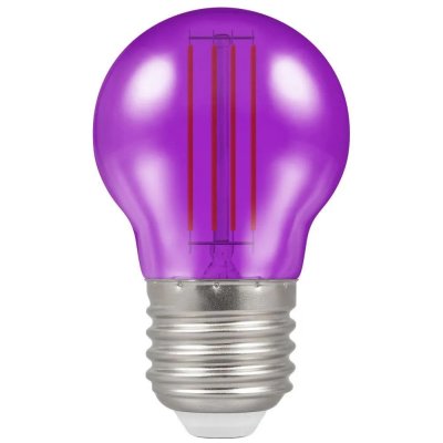 Crompton 4.5w 240v ES E27 LED Filament Harlequin Round Ball Purple Bulb 13902