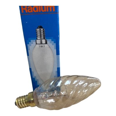 Radium Classic Candle 40w 240v SES E14 35mm Twisted Gold Candle