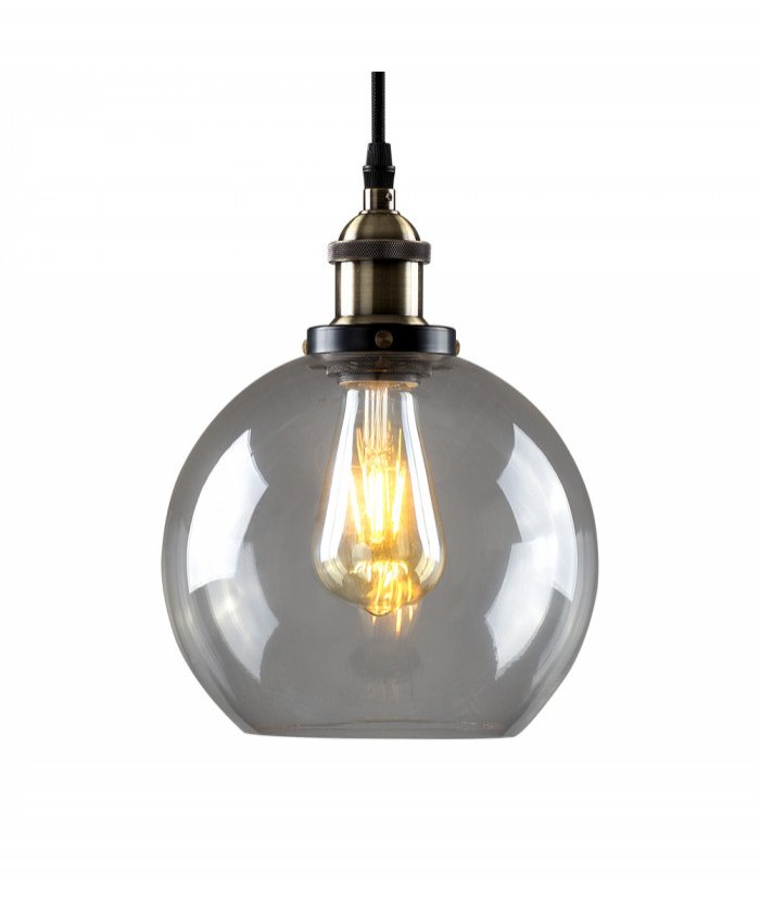 sheridan steampunk electric pendant with clear glass shade