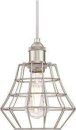 Westinghouse Nathan Brushed Nickel Finish Angled Bell Cage Shade One-Light Indoor Pendant Fitting 63372