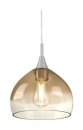 Westinghouse Indoor Pendant Fitting Brushed Nickel Finish Amber and Clear Glass 63669